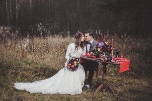 Осенняя фотозона на природе