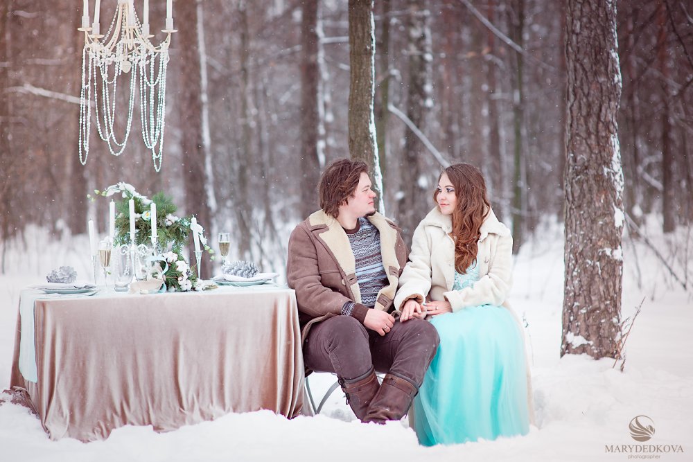 Зимняя свадьба в цвете Тиффани