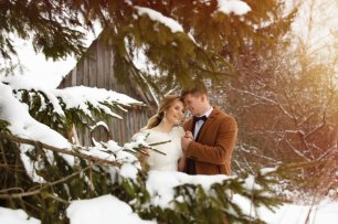 Красивая зимняя свадьба Алины и Александра