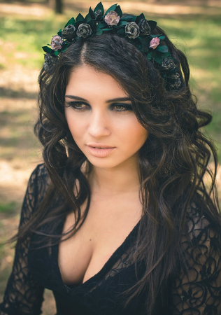 черные смоки в макияже невесты, фотограф ЮЛЯ ЧАЙКА КАЗАКОВА