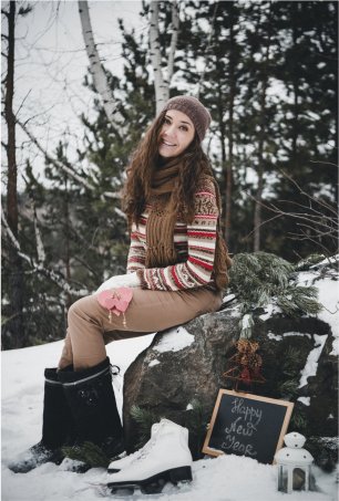 Зимняя фотосессия. Невеста