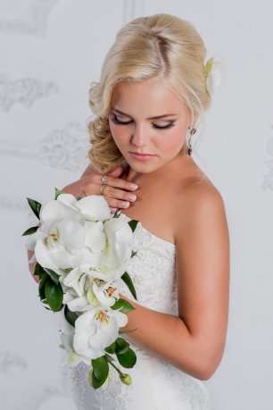 Белоснежный букет невесты