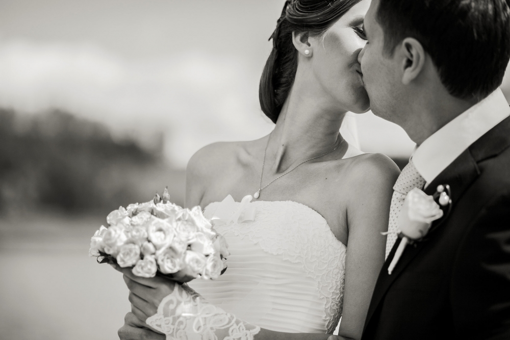 чб портреты свадьбы