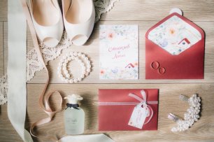 Полиграфия для свадьбы в цвете марсала