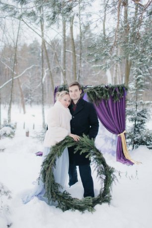 Зимняя сказка в фиолетовых тонах