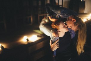 Съемка с гирляндами