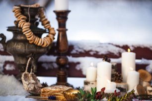 Оформление свадебного стола в русском народном стиле