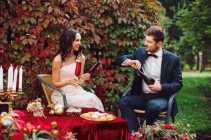 Свадьба в цвете марсала