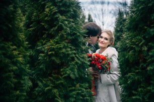 Яркий букет невесты