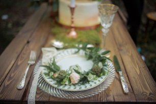 Оформление столов растительностью