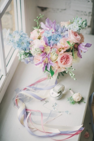 Букет в пастельных тонах