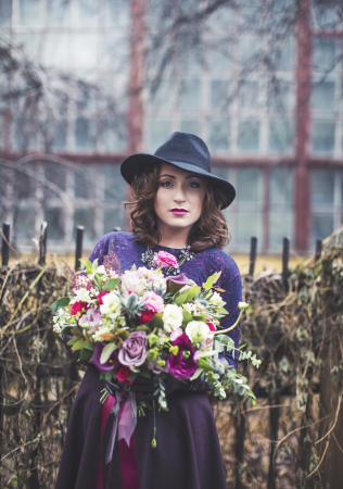 фиолетовое платье невесты, фотограф ЮЛИАННА АСИНОВСКАЯ