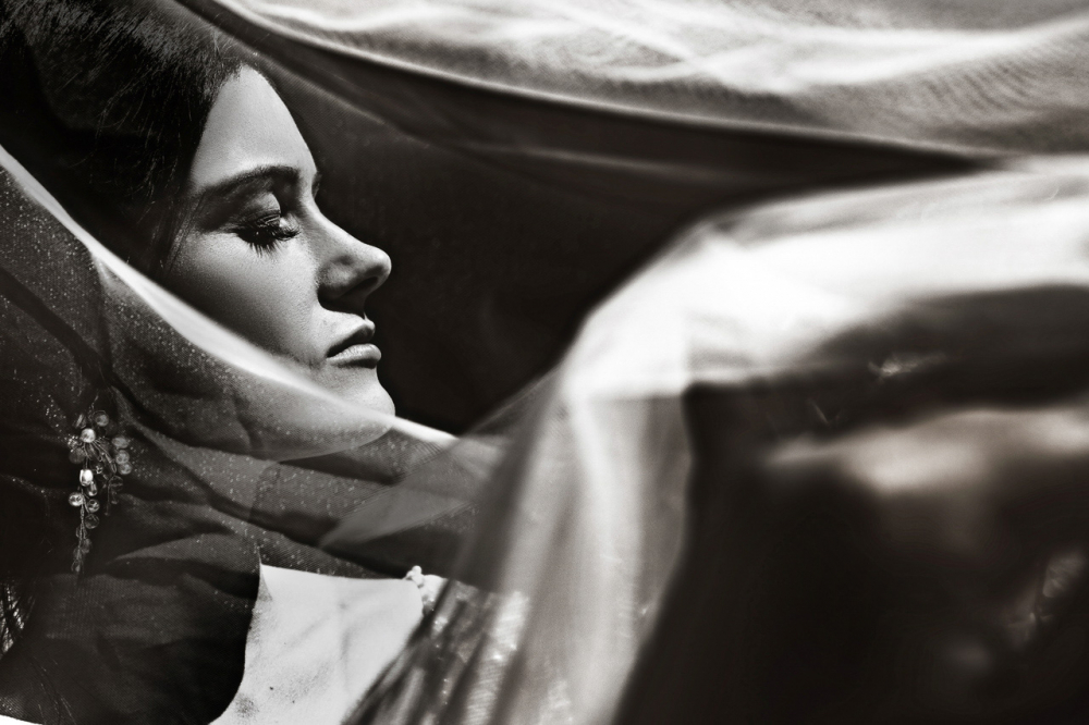 портрет невесты, фата