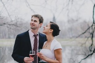 Зимняя свадьба в лесу