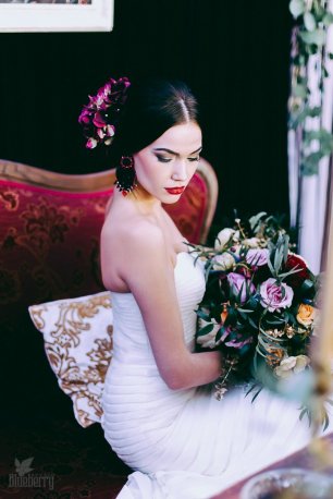 Выразительный свадебный макияж