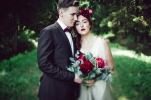 Свадьба в бордовых тонах