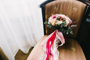 Букет невесты в розовой гамме