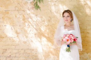 Розовый букет невесты