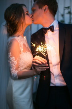 Вечерняя фотосессия с бенгальскими огнями