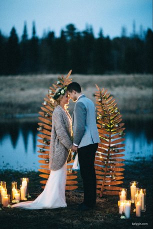 Оригинальная декорация для места свадебной церемонии