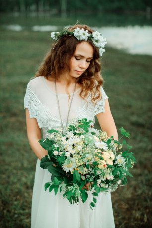 Невеста на прогулке. Кантри-образ