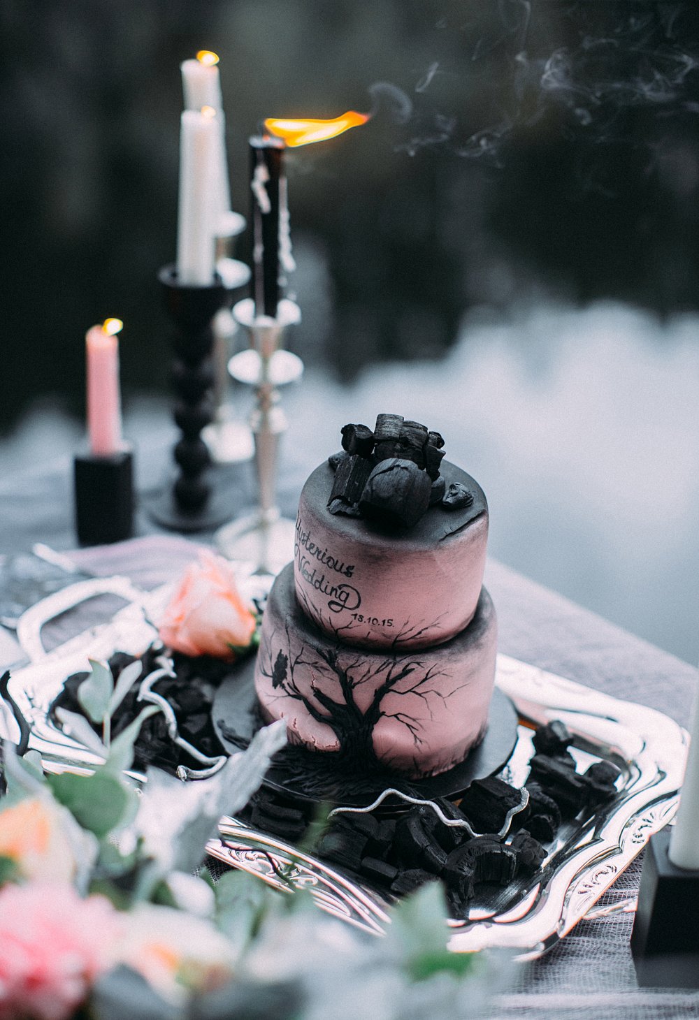 Зимняя свадебная фотосессия с совами.