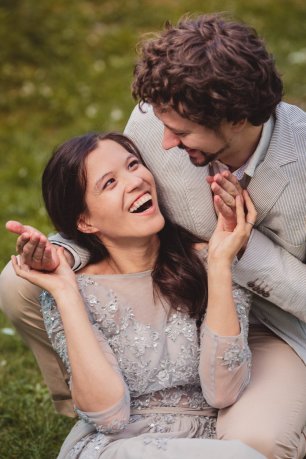 Милое лавстори на природе