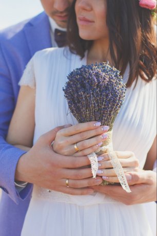 Лавандовый букет невесты