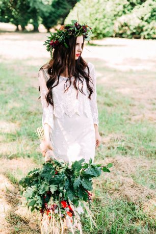 Оригинальный образ невесты в стиле рустик