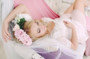 Будуар невесты, фотосессия в студии - утро невесты