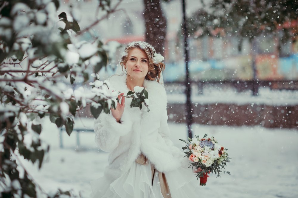 Зимний портрет невесты