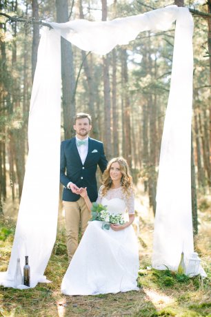 Свадебная фотосессия в лесу