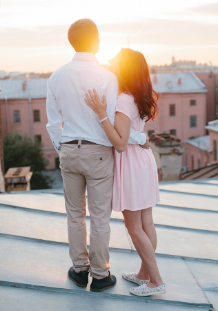 фотосессия love story на крыше, фотограф ЕКАТЕРИНА ГОЛОВАЧЁВА