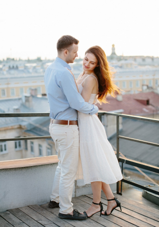фотосессия love story на крыше, фотограф ЕКАТЕРИНА ГОЛОВАЧЁВА