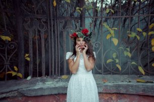 Фотосессия невесты в нестандартном цвете