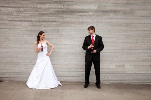 Свадьба с красными акцентами