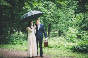 Счастливые под дождем