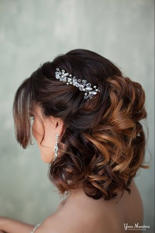 Свадебная прическа для коротких волос