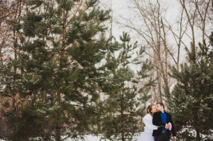 Фотосессия в зимнем лесу