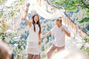 Свадебная церемония в горах