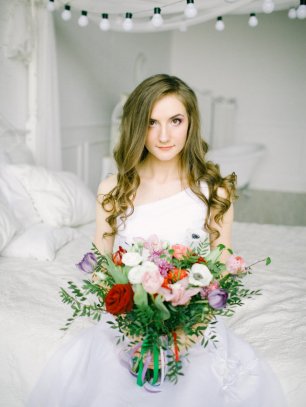 Растрепанный свадебный букет
