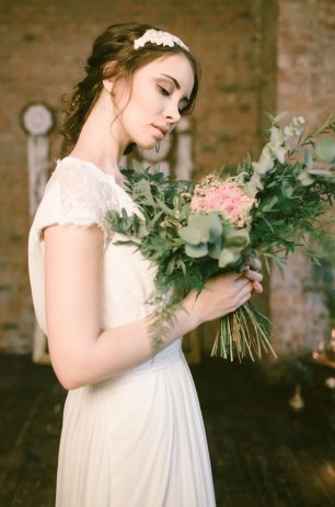 Свадебный букет свободной формы