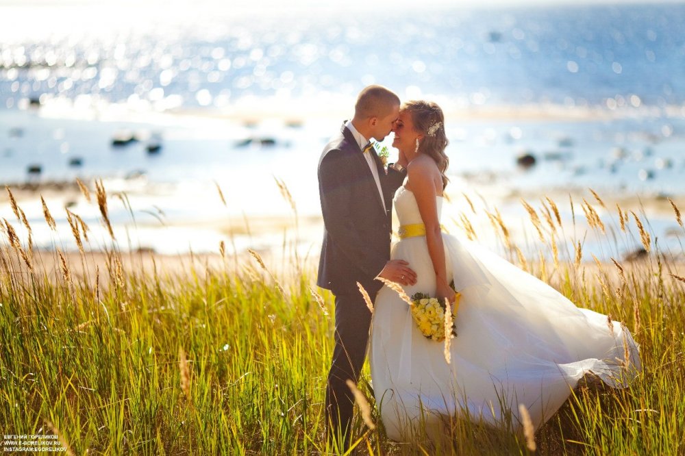 Фото на фоне финского залива