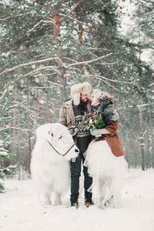 Зимняя свадебная прогулка Марии и Якова