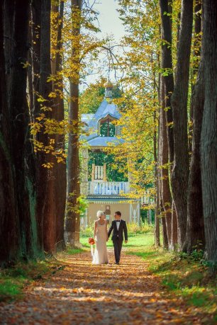 Прогулка по аллее в парке