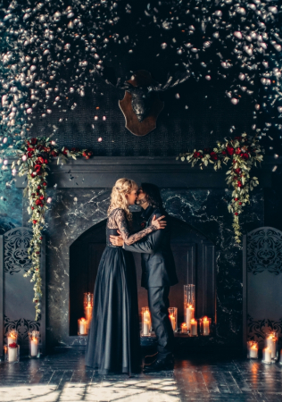 черное платье невесты, фотограф CLOUDS INSIDE