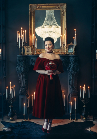 винное платье невесты, фотограф CLOUDS INSIDE