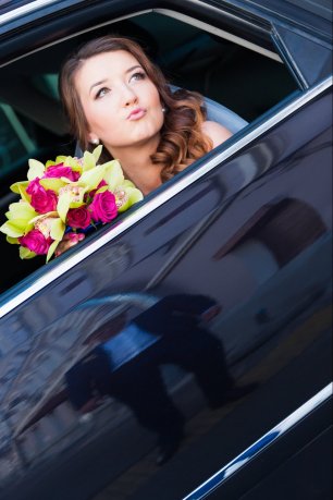 Яркий свадебный букет