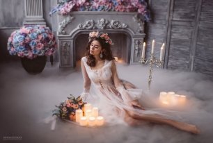 Будуарное утро невесты. Фотосессия в студии