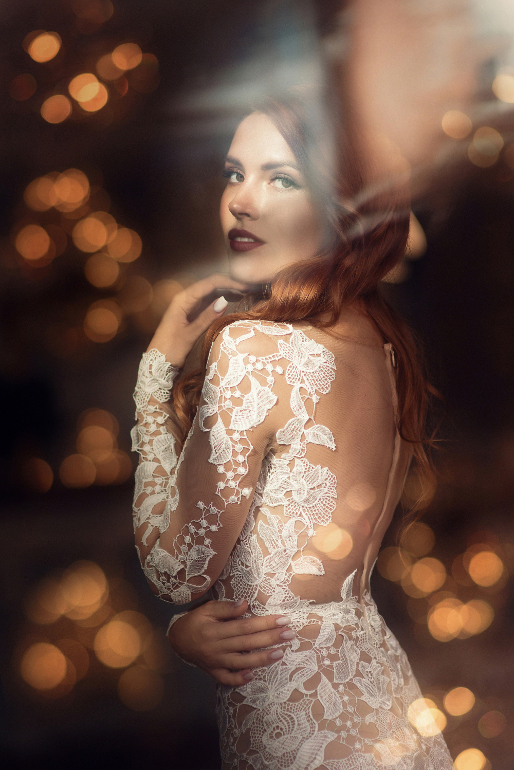 Свадебный портрет невесты с боке